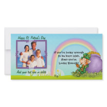 Lucky Enough Leprechaun - Customize and Add Photo photocard