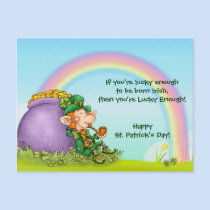 Lucky Enough Leprechaun - Customize postcards