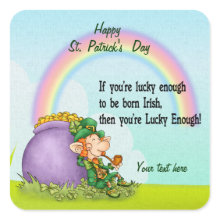 Lucky Enough Leprechaun - Customize sticker