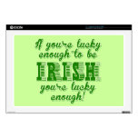 Lucky Enough to be Irish Decal For Laptop