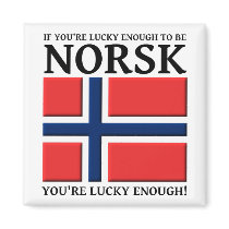 Lucky Enough To Be Norsk Magnet