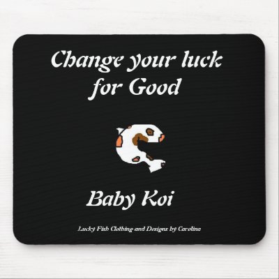 Lucky Fish Mousepad, Baby Koi by CarolinaTeresita
