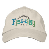 Lucky Fishing Embroidery Hat Embroidered Baseball Cap
