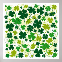 Lucky Floral Clovers Print