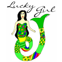 Lucky Girl Mermaid T-Shirt by Victoreeah Lucky Girl Mermaid T-Shirt