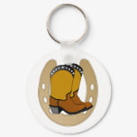 LUCKY GOLD horsehoe & boots KEYCHAIN