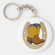 LUCKY GOLD horsehoe & boots KEYCHAIN