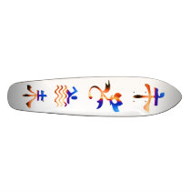Lucky Gold n Blue Signs  -  Swimskate skateboards