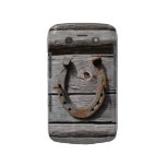 Lucky Horseshoe on Wooden Fence Blackberry Bold Blackberry Cases