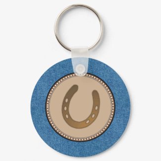 Lucky Horseshoe Western Keychain keychain