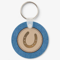 Lucky Horseshoe Western Keychain