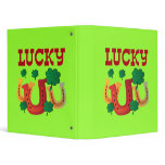 Lucky Horseshoes Vinyl Binder