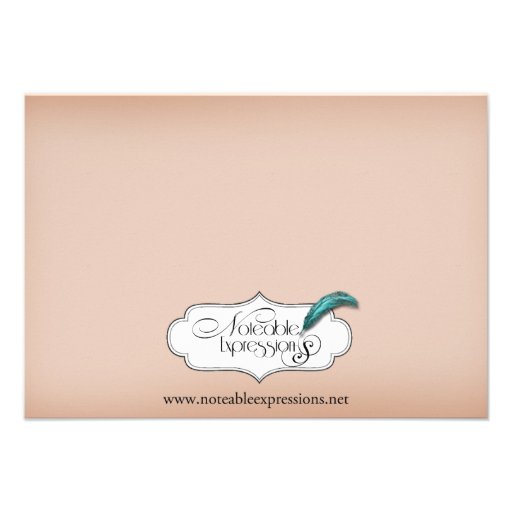 Lucky Horseshoes on Brown Wedding Reception Personalized Invitation
