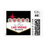 Lucky in Las Vegas Postage Stamps