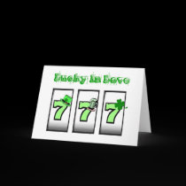Lucky In Love 777 St Patrick's Announcement Card