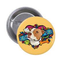 Lucky in Love Pinback Button
