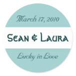 "Lucky in Love" Wedding Sticker