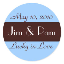 "Lucky in Love" Wedding Sticker