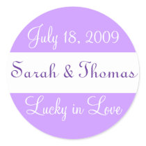 "Lucky in Love" Wedding Sticker
