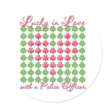 Lucky in Love With Police Officer Sticker