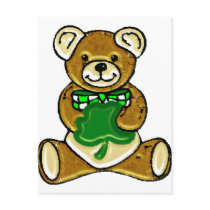 Lucky Irish Bear postcards by fstasu Lucky Irish Bear postcards