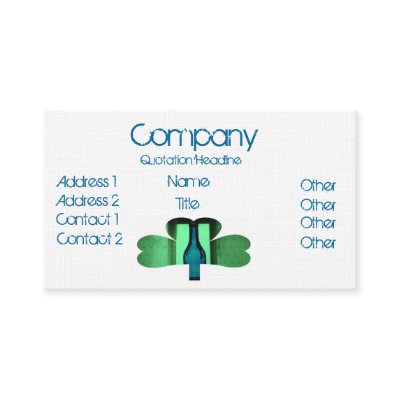 Lucky Irish Card Business Card Template by trendhuntress