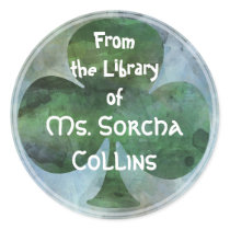 LUCKY IRISH CLOVER - From the Library of... stickers