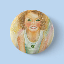 Lucky Irish Leprachaun   Button buttons