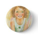 Lucky Irish Leprachaun   Button