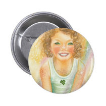 Lucky Irish Leprachaun   Button buttons