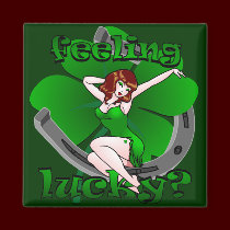 Lucky Irish Pin Up Girl Fridge Magnet  Lucky Gifts magnets
