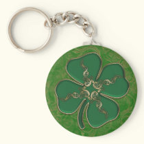 Lucky Irish Shamrock Keychain