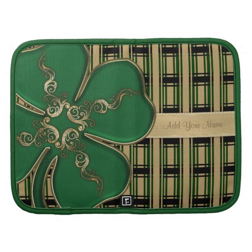 Lucky Irish Shamrock Personalized Folio Folio Planner