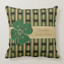Lucky Irish Shamrock Personalized Pillow