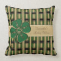 Lucky Irish Shamrock Personalized Pillow throwpillow