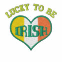 Lucky Irish St. Patrick's Day embroidered shirts