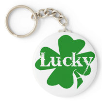 Lucky Irish St. Patricks Day Green Shamrock Key Chain