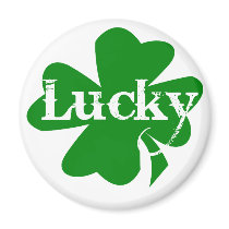 Lucky Irish St. Patricks Day Green Shamrock Refrigerator Magnets