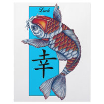Lucky Kohaku Koi Fish letterhead