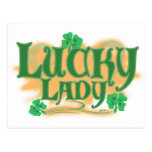 Lucky Lady Grn Card Post Cards
