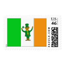 Lucky Leprechaun Flag postage by IArtist40 Lucky Leprechaun Flag postage