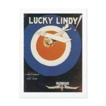 Lucky Lindy Vintage Songbook Cover Postcards