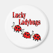 Lucky Little Ladybugs Refrigerator Magnets