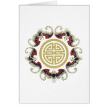 Lucky Longevity Chinese Charm Card
