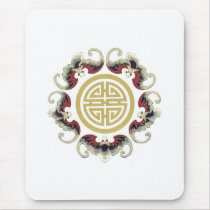 Lucky Longevity Chinese Charm Mouse Pad