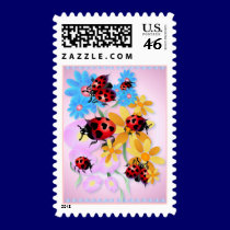 Lucky-Love Ladybugs Postage postage