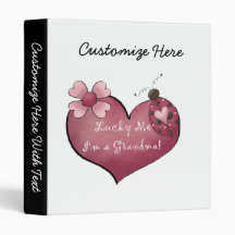 Lucky Me I'm a Grandma  Gifts 3 Ring Binders