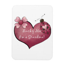 Lucky Me I'm a Grandma  Gifts Rectangular Magnet
