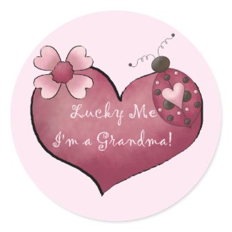 Lucky Me I'm a Grandma Tshirts and Gifts sticker