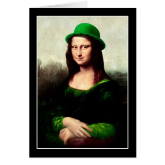 Lucky Mona Lisa - St Patrick's Day Greeting Cards